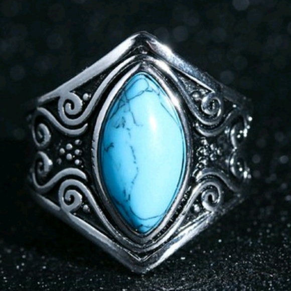 New Beautiful Turquoise and sterling silver ring - Picture 2 of 2
